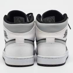 Air Jordans Multicolor Leather Jordan 1 Mid White Shadow Sneakers Size 42