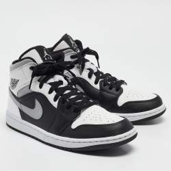 Air Jordans Multicolor Leather Jordan 1 Mid White Shadow Sneakers Size 42