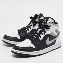 Air Jordans Multicolor Leather Jordan 1 Mid White Shadow Sneakers Size 42
