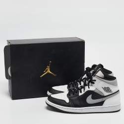 Air Jordans Multicolor Leather Jordan 1 Mid White Shadow Sneakers Size 42