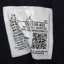 Pre Owned Air Jordans Blue/Black Leather Air Jordan 1 Low Top Sneakers Size 43