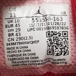 Pre Owned Air Jordans Tricolor Leather Jordan 1 Low Bulls Sneakers Size 45