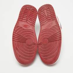 Pre Owned Air Jordans Tricolor Leather Jordan 1 Low Bulls Sneakers Size 45