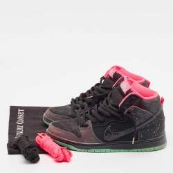 Air Jordans Black/Grey Suede High Top Sneakers Size 44