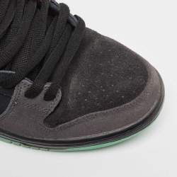 Air Jordans Black/Grey Suede High Top Sneakers Size 44