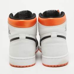 Pre Owned Air Jordans Multicolor Leather Air Jordan 1 High Top Sneakers Size 43