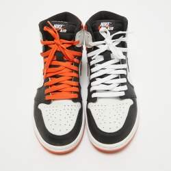 Pre Owned Air Jordans Multicolor Leather Air Jordan 1 High Top Sneakers Size 43