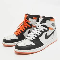 Pre Owned Air Jordans Multicolor Leather Air Jordan 1 High Top Sneakers Size 43