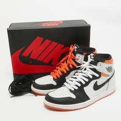 Pre Owned Air Jordans Multicolor Leather Air Jordan 1 High Top Sneakers Size 43