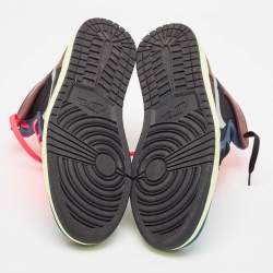 Air Jordans Multicolor Nubuck Leather Jordan 1 Retro High Tokyo Bio Hack Sneakers Size 45.5