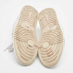 Pre Owned Air Jordans Grey Leather Jordan 1 Low White Camo Sneakers Size 42