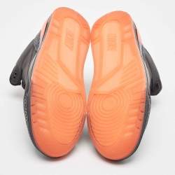 Pre Owned Air Jordans Black Leather Jordan 3 Retro J Balvin Rio Sneakers Size 46