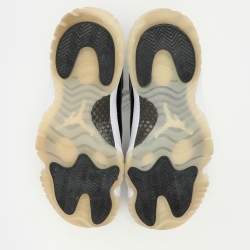 Air Jordans Black/White Patent Leather and Synthetic Leather Jordan 11 High Top Sneakers Size 43