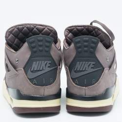 Air Jordans Brown Nubuck Leather Jordan 4 "A Ma Maniére Sneakers Size 44