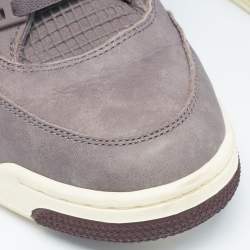 Air Jordans Brown Nubuck Leather Jordan 4 "A Ma Maniére Sneakers Size 44