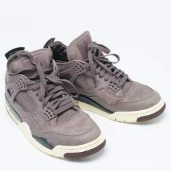 Air Jordans Brown Nubuck Leather Jordan 4 "A Ma Maniére Sneakers Size 44