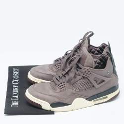 Air Jordans Brown Nubuck Leather Jordan 4 "A Ma Maniére Sneakers Size 44