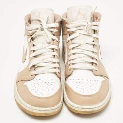 Air Jordans Tan/White Leather Jordan 1 Mid Tan Gum Sneakers Size 42.5