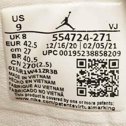 Air Jordans Tan/White Leather Jordan 1 Mid Tan Gum Sneakers Size 42.5