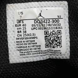 Pre Owned Air Jordans Green/Black Leather Air Jordan 1 Low Top Sneakers Size 40