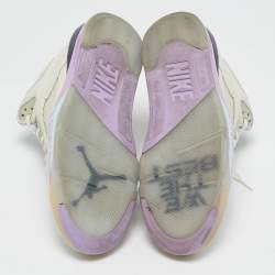 Jordan Cream Leather Jordan 5 Retro DJ Khaled We The Best Sail Sneakers Size 45