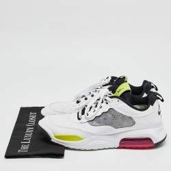 Air Jordans White Leather Jordan Air Max 200 Vibrant Sneakers Size 46