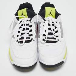 Air Jordans White Leather Jordan Air Max 200 Vibrant Sneakers Size 46