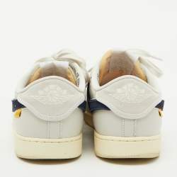 Air Jordans x Union LA Grey/Blue Leather and Suede Jordan 1 Retro AJKO Sail Low Sneakers Size 47.5