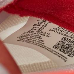 Pre Owned Air Jordans White Leather Jordan 5 Retro Fire Red Silver Tongue Sneakers Size 46