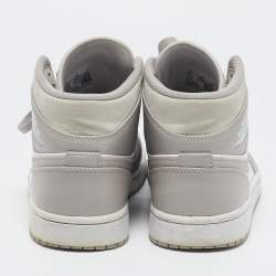 Air Jordans Multicolor Leather Jordan 1 Mid Desert Sand High Top Sneakers Size 40