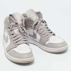 Air Jordans Multicolor Leather Jordan 1 Mid Desert Sand High Top Sneakers Size 40
