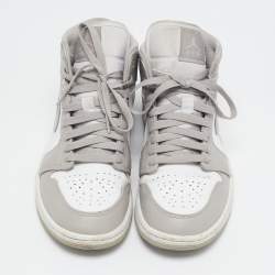 Air Jordans Multicolor Leather Jordan 1 Mid Desert Sand High Top Sneakers Size 40