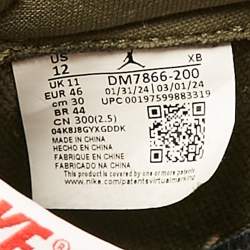 Air Jordans Multicolor Nubuck and Leather Jordan 1 Retro Low OG SP Travis Scott Medium Olive Sneakers Size 46