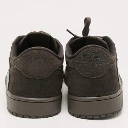 Air Jordans Brown Suede and Leather Jordan 1 Retro Low OG SP Travis Scott Velvet Brown Sneakers Size 46
