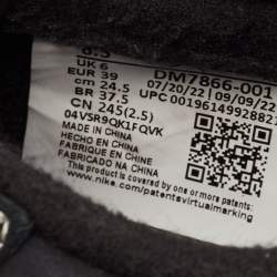 Pre Owned Air Jordans Black Nubuck Leather and Suede Air Jordan 1 Low Top Sneakers Size 39