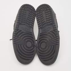 Pre Owned Air Jordans Black Nubuck Leather and Suede Air Jordan 1 Low Top Sneakers Size 39