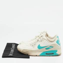 Air Jordans Cream Canvas and Suede Max 90 Golf Lace Up Sneakers Size 41