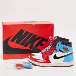 Air Jordans Multicolor Patent Air Jordan 1 High OG  Fearless Lace Up Sneakers Size 42.5