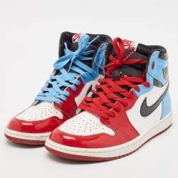 Air Jordans Multicolor Patent Air Jordan 1 High OG  Fearless Lace Up Sneakers Size 42.5
