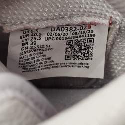 Air Jordans Silver/Grey Leather Air Jordan 1  CO.JP High Top Sneakers Size 40.5 