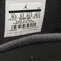 Air Jordan Black Nubuck Leather Jordan 6 Retro Infrared High Top Sneakers Size 44.5