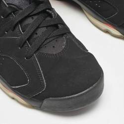 Air Jordan Black Nubuck Leather Jordan 6 Retro Infrared High Top Sneakers Size 44.5