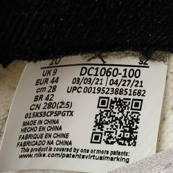 Pre Owned Air Jordans White/Orange Leather 6 Retro Lace Up Sneakers Size 44