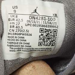 Air Jordans Grey/Beige Suede and Canvas Jordan 1 Mid SE Coconut Milk Particle Grey Sneakers Size 42.5