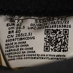 Air Jordans Yellow/Black Leather Air Jordan 1 High Top Sneakers Size 42