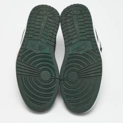 Air Jordans Green/Black Leather Air Jordan 1 Low Top Sneakers Size 42
