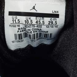 Pre Owned Air Jordans Blue Durabuck Leather Jordan 7 Retro Pantone Sneakers Size 45.5