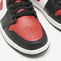 Air Jordans Multicolor Leather Jordan 1 Mid Gym Red Black White Sneakers Size 47.5