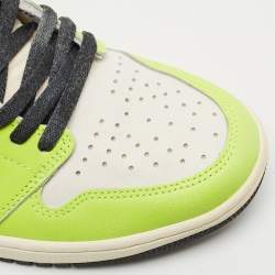 Air Jordans Green/White Leather 1 Retro OG High Top Sneakers Size 45