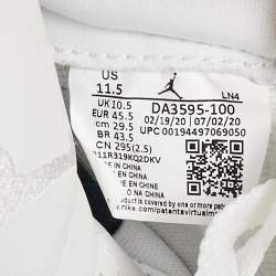 Pre Owned Air Jordans White Leather Jordan 3 Retro Fragment Sneakers Size 45.5